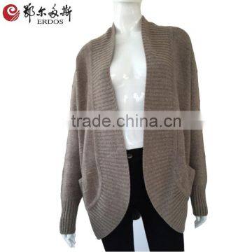 Erdos unique curved open cashmere cardigan sweaters wholesale