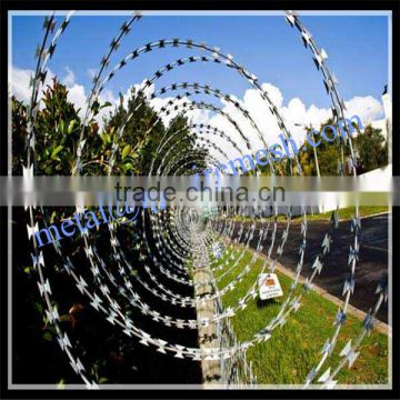 high quality concertina razor wire for sale / razor wire price / BTO-22 concertina razor wire