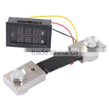 DC 4.5-30V 100A Red Blue Led Dual Panel Digital Voltmeter and Ammeter with Shut