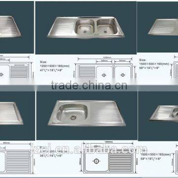 Taizhou Factory Supply Stainless Steel Kitchen Sink 100x50 photo-4