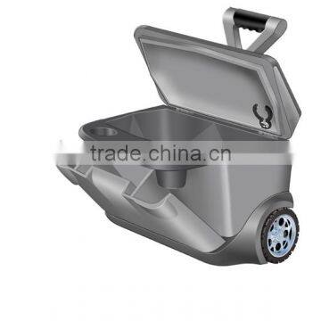 OEM Blowmolding Supermarket Plastic Shopping Basket Cart. photo-2