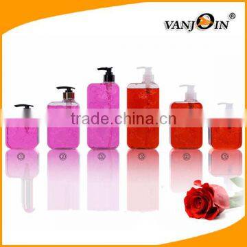 New Style 300ml 500ml 750ml Square PETG Plastic Carved Bottles Cosmetic Bottles