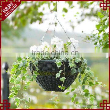 Garden decor wholesale multi colors hanging basket plastic flower pot