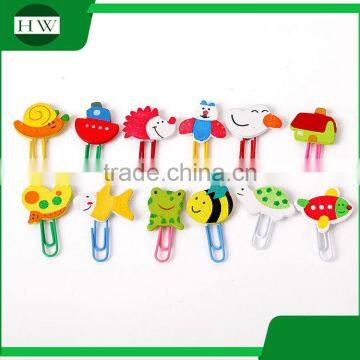 Office Stationery Personalized Wooden Cartoon Animal Paper Clip Holder photo-5