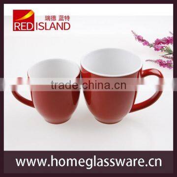 red ceramic mug cup china pattern wedding cup