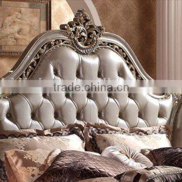 European Style Wood Carved Bed, Elegant and Royal King Size Bed, Luxury Bedroom Furniture Set (BF01-ML012) photo-3