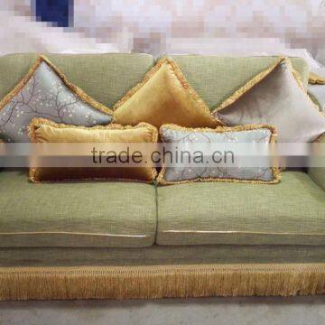 Elegant Green Upholstery Sofa, Classic Wooden Three Seater Sofa Couch, Comfort Living Room Chesterfield Sofa photo-3