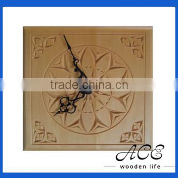 Wooden Carved Clock for Home Decoration Hot Sale CNC Cut Custom Design Clock