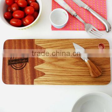 New Design Black Walnut and Rubber Wood Joint Serving Board Stamp Logo Cutting Board