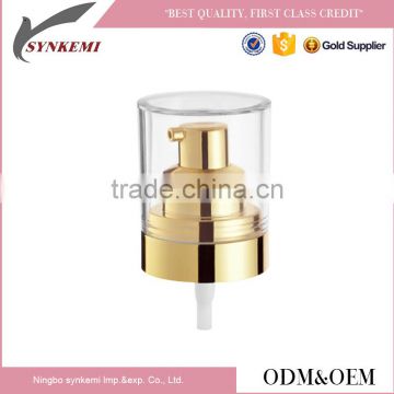 Luxury cream treatment pump for cosmetic bottle