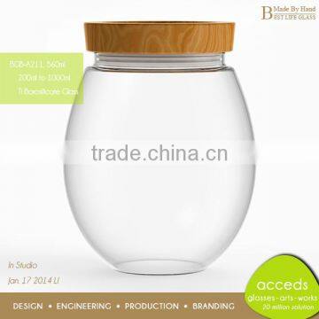 Handmade Glassware Good Borosilicate Glass Candy Jar