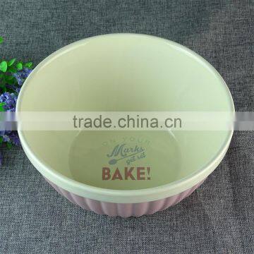 Bulk Stock Cheap Pink&Blue Deep Ceramic Baking Pan Bakeware Wholesale photo-5