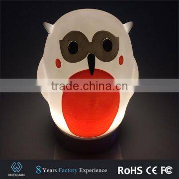 Cute Mini Owl Shape Bluetooth Speaker LED Lamp With fm Radio photo-4
