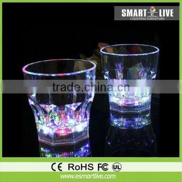 Factory sale illuminated liquid active LED Light up beer Flute