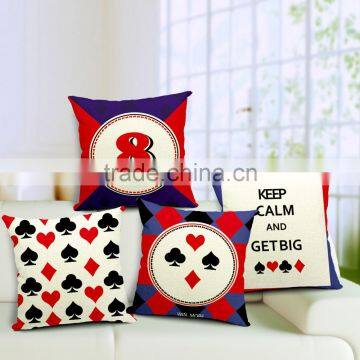 play cards printed pattern throw pillow STPC006