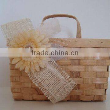 manufacturer wholesale 100%by hand in wood material fruit or vegetables basket