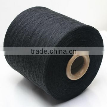 Factory price black recycled cotton polyester blended yarn 21s for weaving use