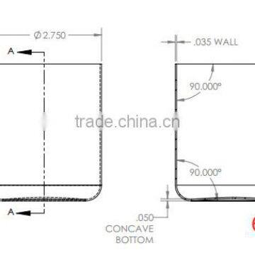 Factory Custom Sheet Metal Deep Drawing Cans