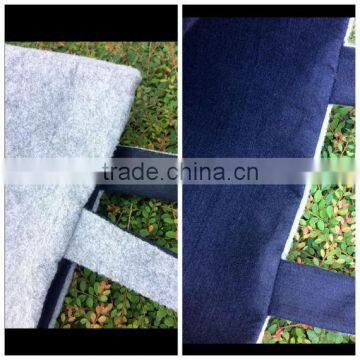 Customized ColorBlock Felt Tote, Free Additional Magnetic Snap, Double Color Casual Felt Bag, Market Bag,Felt Shoulder Bag photo-3