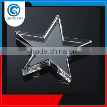 Jingyage top quality crystal star plaques and awards shining star trophy glass star