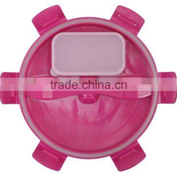 2017 Hot Style Got the Patent Plastic Salad Box With Silicone Ring photo-3