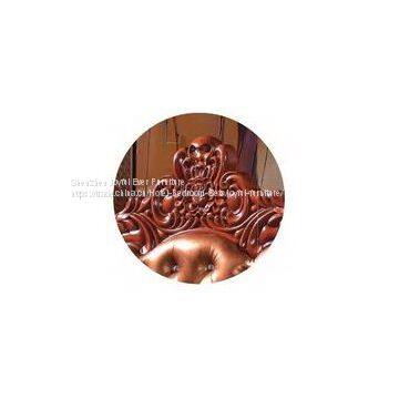 Luxury Craft France Rubber Solid Wood Double Bed in Leisure Design Real Leather Heaboard Bed Hign Hotel Bedroom Furnitur photo-3