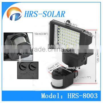 60 LED SOLAR POWER RECHARGEABLE PIR MOTION OUTDOOR SENSOR SECURITY LIGHT