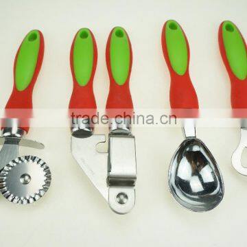 31034 Kitchen Gadget Kitchen Tool Icecream Spoon Garlic Process Double Head Pizza Cuter Bottle Opener photo-2