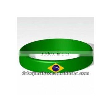 Brazil country flag silicone wristbands