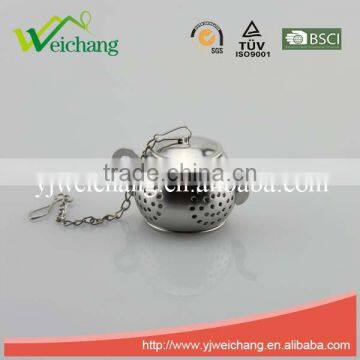 WCTS181 Good Quality Hot Sale Stainless Steel Teapot Shape Funny Shape Tea Ball Tea Infuser With Tray photo-2