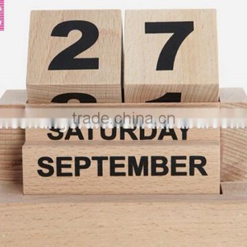 2016 new design wooden calendar tray wooden craft