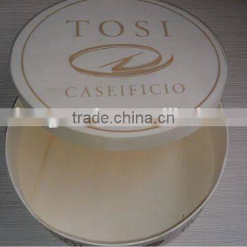 Pine Wood Cheese Printed Circle Box|wooden Box photo-2