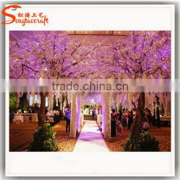 Latest design artificial indoor silk cherry blossom trees wedding decoration tree