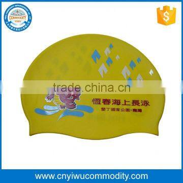 Customized Printed Soft Silicone Ear Swimming Cap