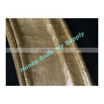 Garment 3mm Golden Color Metal Mesh Aluminum Cloth