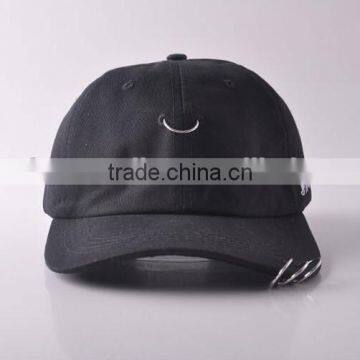 Clearance Sale Hip Hop Unisex Solid Ring Safety Pin Curved Hats Baseball Cap Men Women Snapback Caps Sport Casquette photo-6