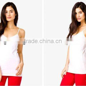 cotton spandex tight tank top for women