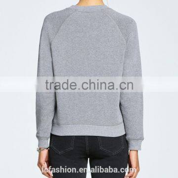 Sweatshirt Woman 2017 Crewneck Long Sleeve Grey Women Tops for Spring ,autumn photo-2