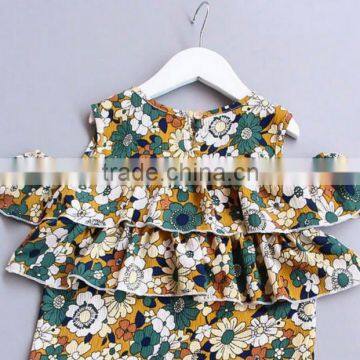BBY6027 Hot Sale Kids Girl off Shoulder Flower Tops for Summer photo-4