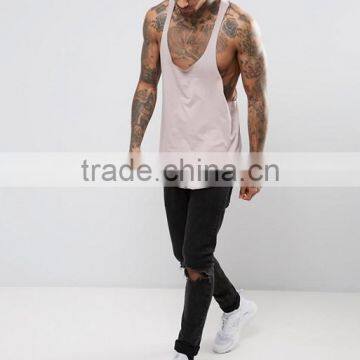 Cheapest High Quality New Design Summer Cool Custom Pink Gym Wear Comfortable 100% Cotton Fashion Men's Sport Burnout Tank Tops photo-4