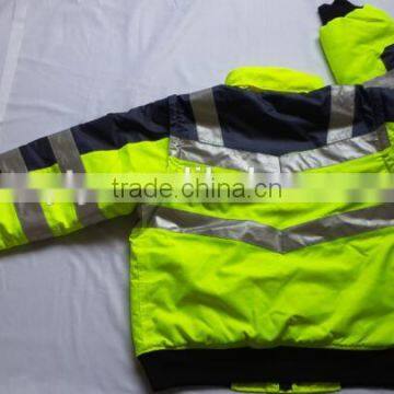 en iso 20471 high visibility reflective yellow safety vest