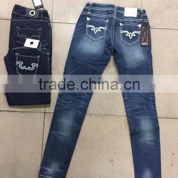 GZY Guangzhou Stock Lots High Quality Sexy Slim Fit Women Jeans photo-3