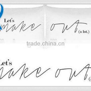 High Quality Plain Cotton Satin Couple Pillow Cases for Lovers photo-2