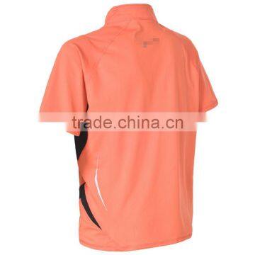 Men's Half-zipper Polyester Dri Fit Short Sleeve T-shirt photo-2