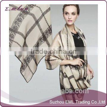 Wholesale ladies silk shaw silk scarf/chinese silk scarf