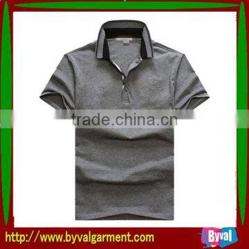 Wholesale Good Quality Low Price Dark Gray Polo Neck Pique Plain Color Polo shirt