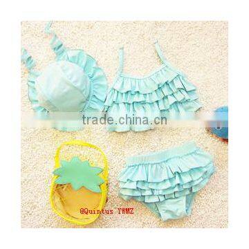 Swimsuit Baby Summer Biniki Solid Color Ruffle Design Bulk Buy From China Yiwu photo-2