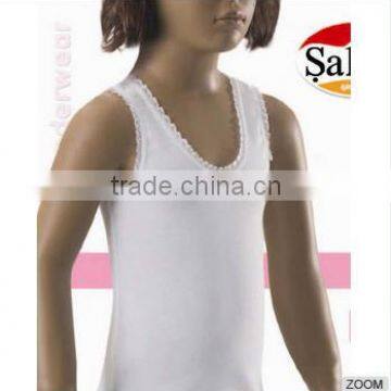 GIRLS COTTON RIB PLAIN WHITE