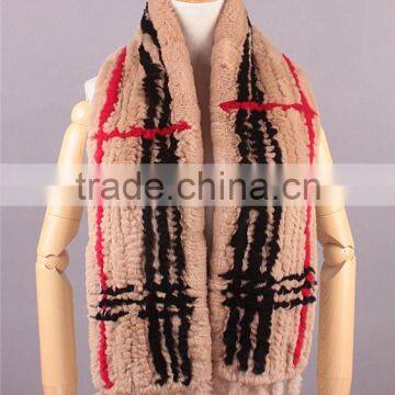 2016 Knitted Rabbit Scarves warm scarf Women Fur Scarf