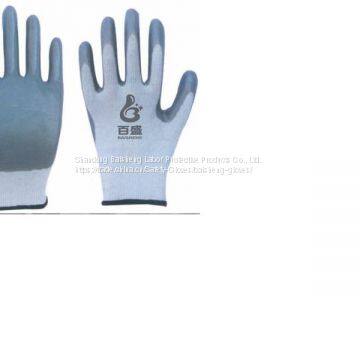 13G polyester glove with Nitrile coated